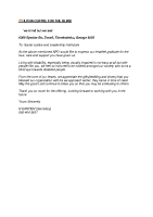 ILITHA CENTRE FOR THE BLIND.LETTER OF GRATITUTE
